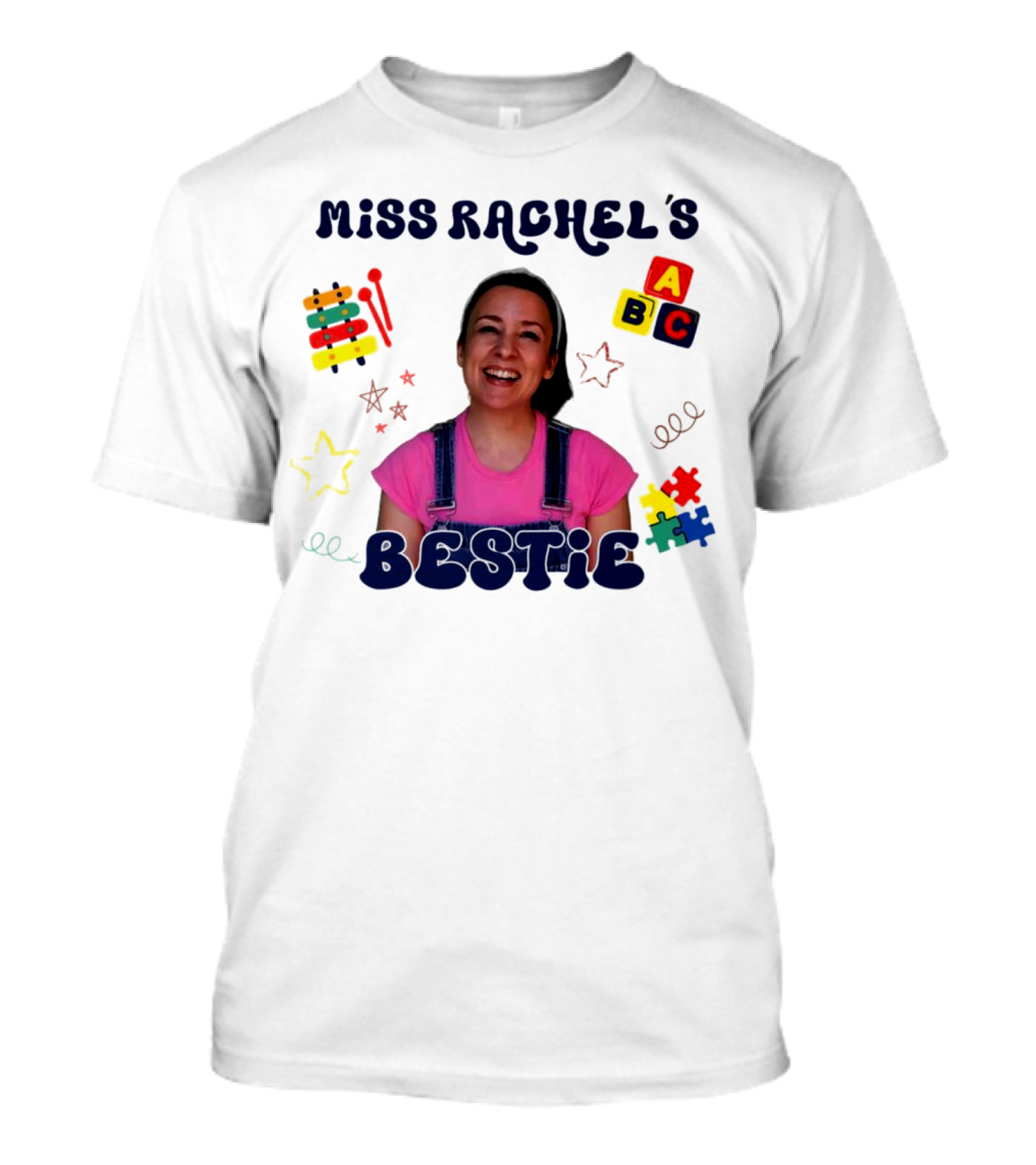 Miss Rachel's Bestie ABC Christmas Custom Name T-Shirt