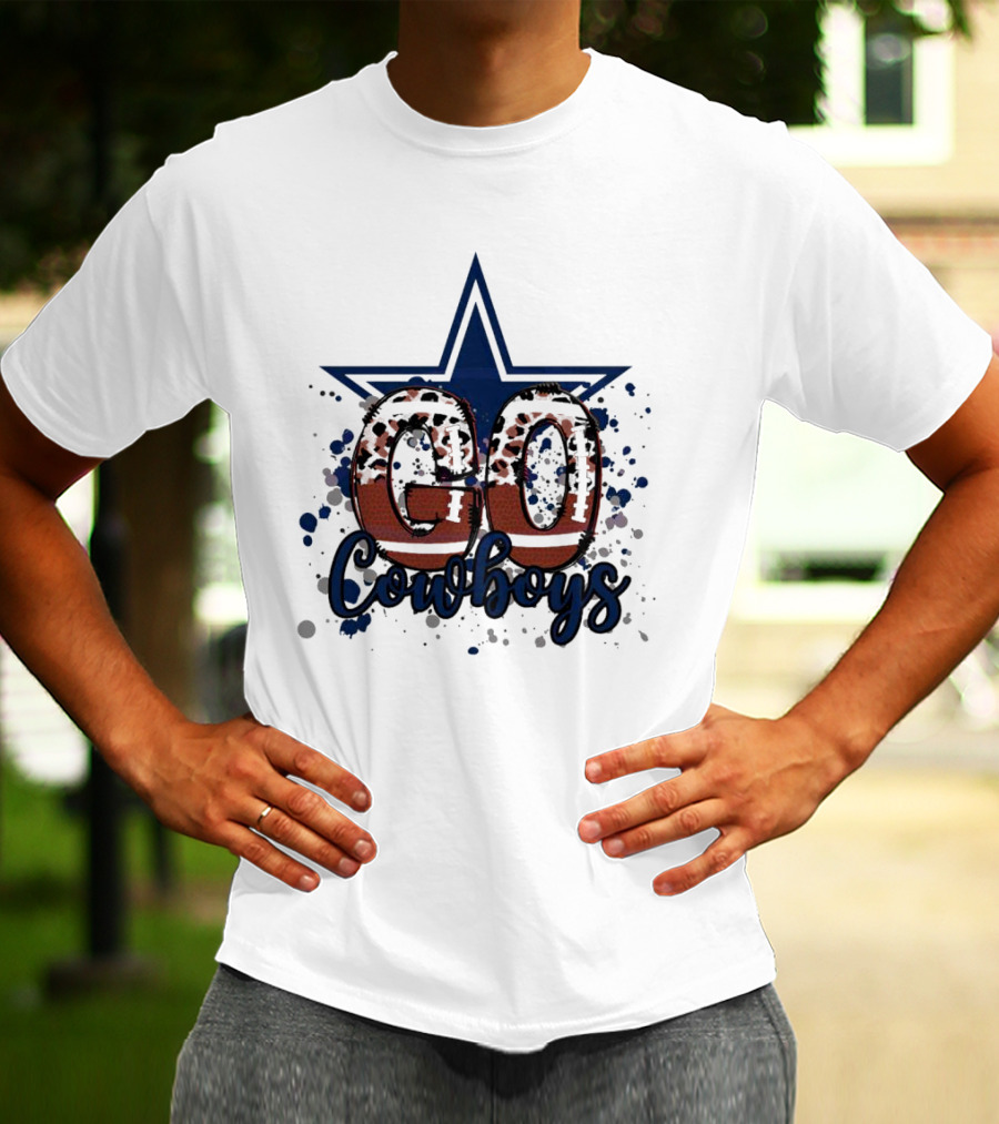 Go Cowboys Leopard Star T-Shirt