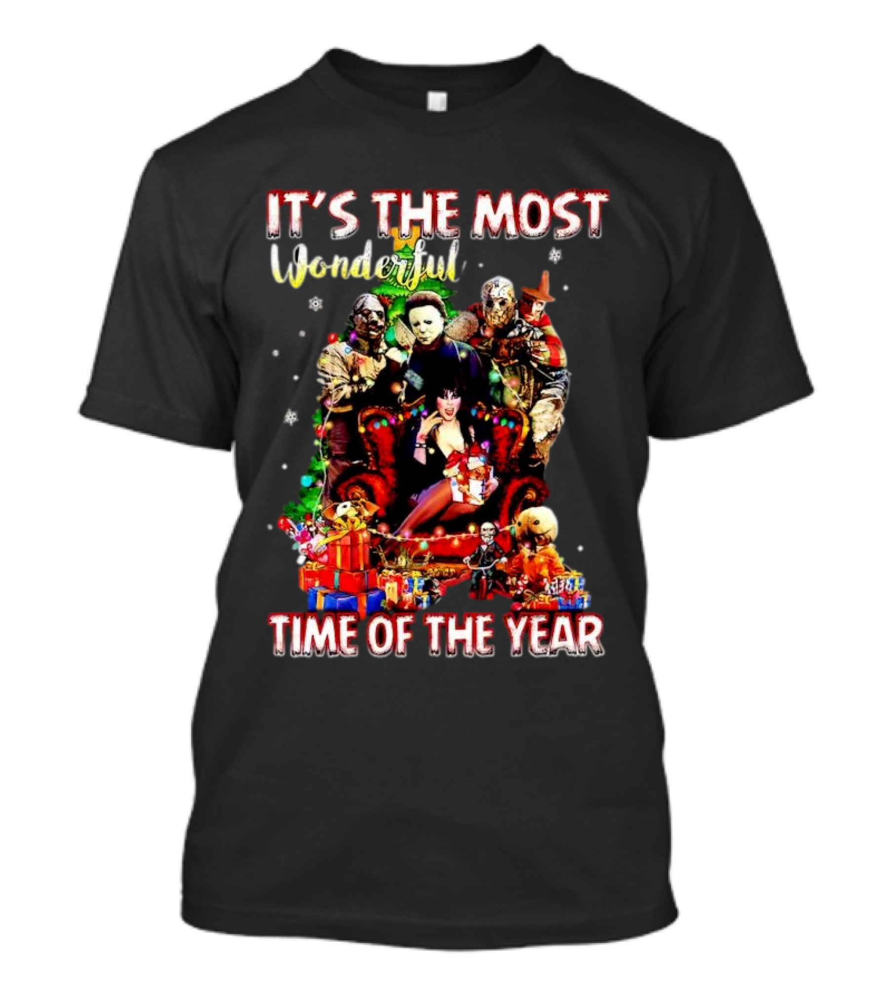 It's The Most Wonderful Time Of The Year Horror Movie Characters Christmas T-Shirt