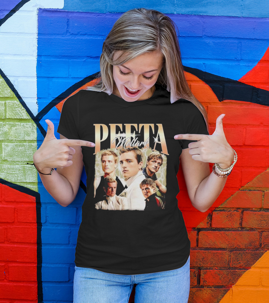 Peeta Mellark Actor Vintage Style Collage T-Shirt