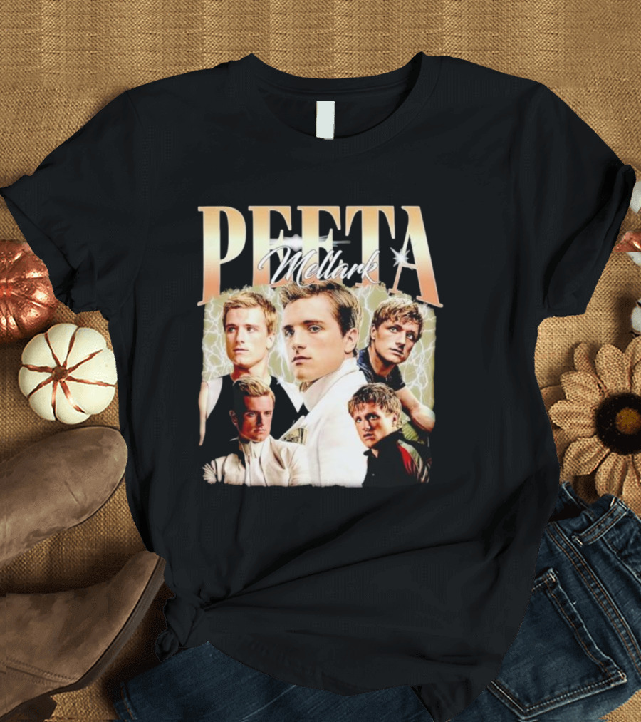 Peeta Mellark Actor Vintage Style Collage T-Shirt
