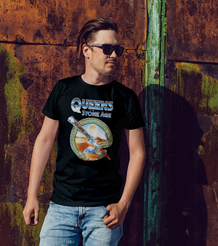 Queens Of The Stone Age Desert Snake Skull T-Shirt