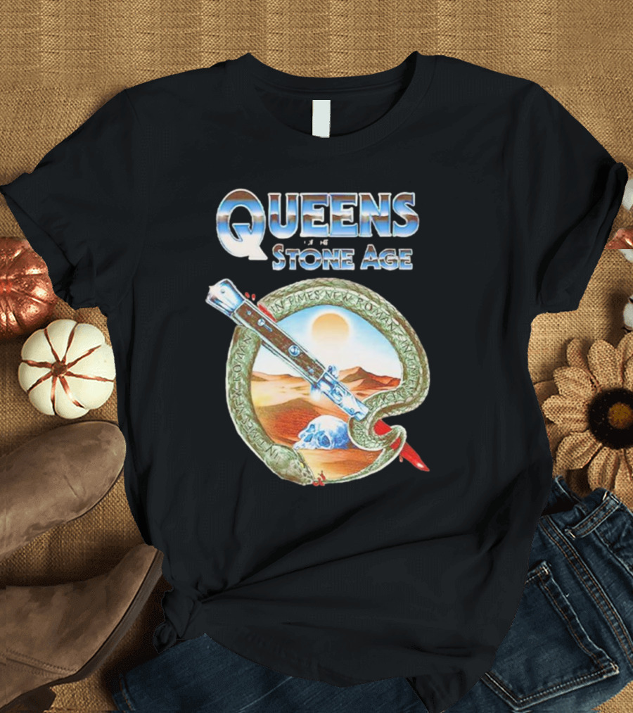 Queens Of The Stone Age Desert Snake Skull T-Shirt