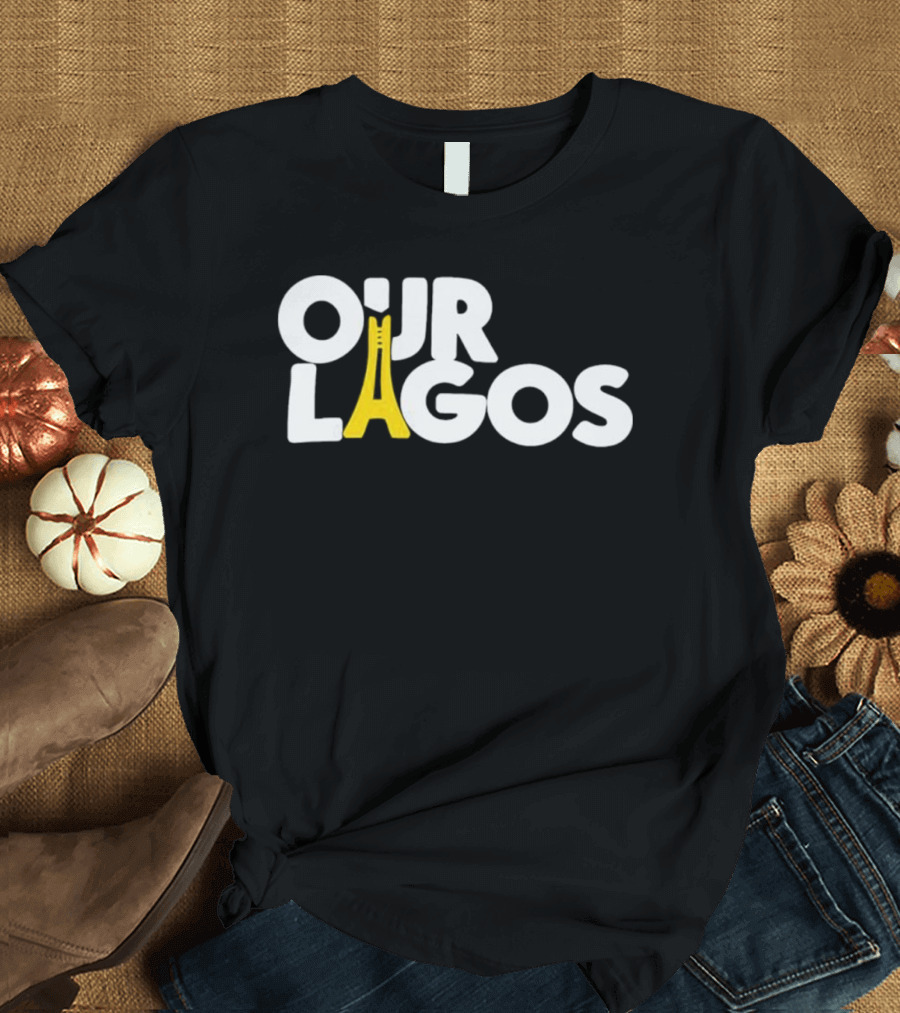 OUR LAGOS YELLOW BRIDGE LETTERING T-Shirt