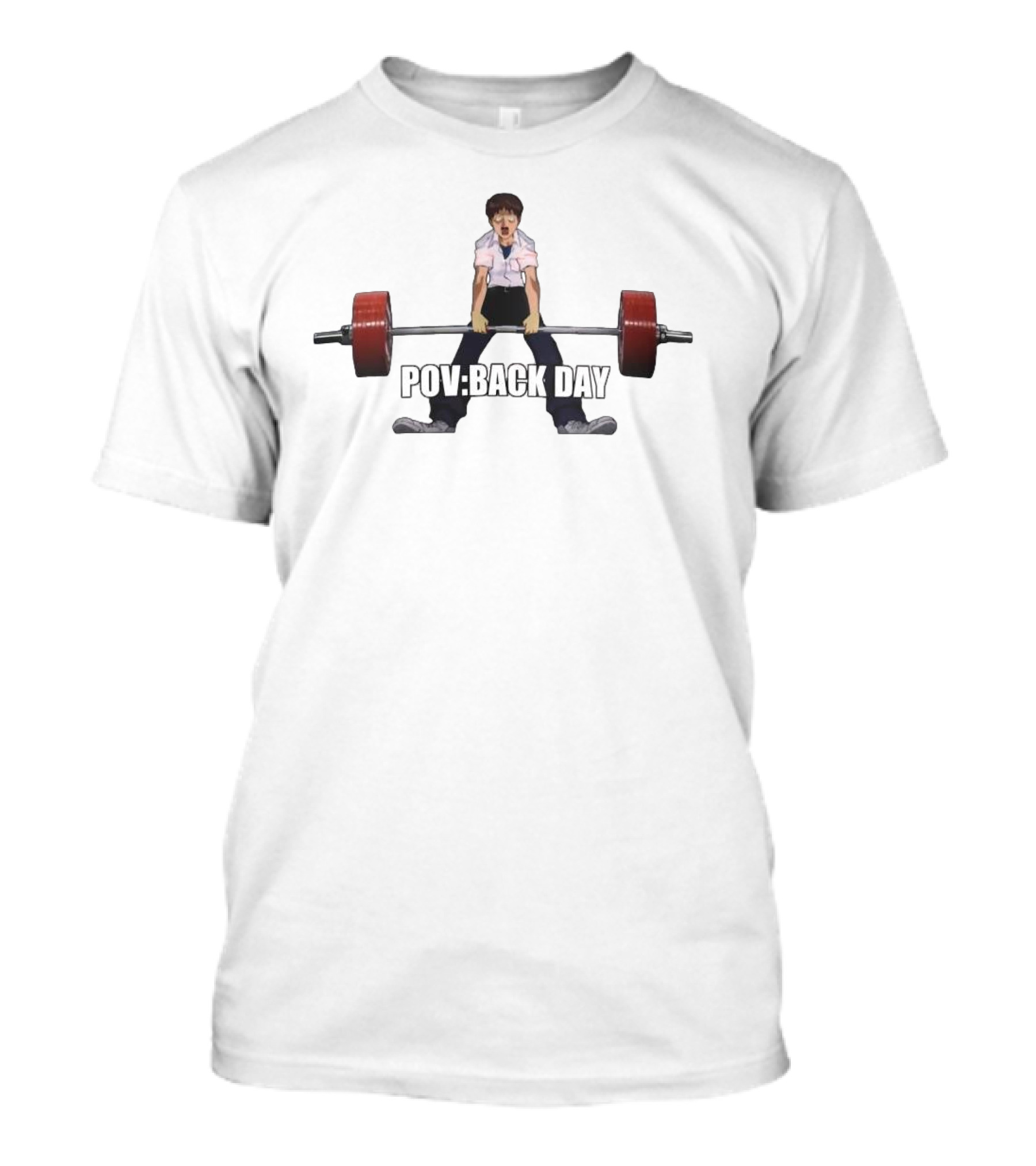 POV Back Day Anime Deadlift Scene T-Shirt