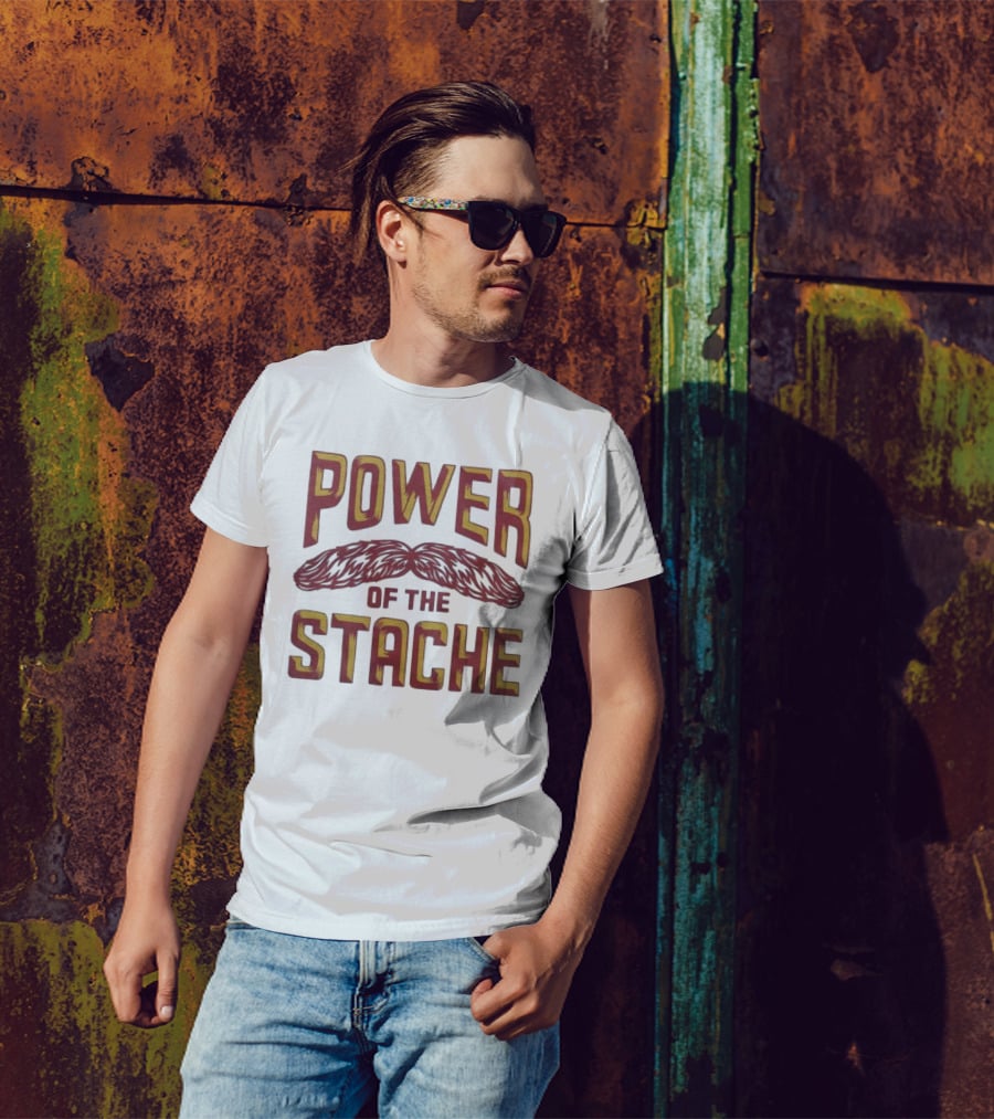 Power Of The Stache Iconic Mustache T-Shirt