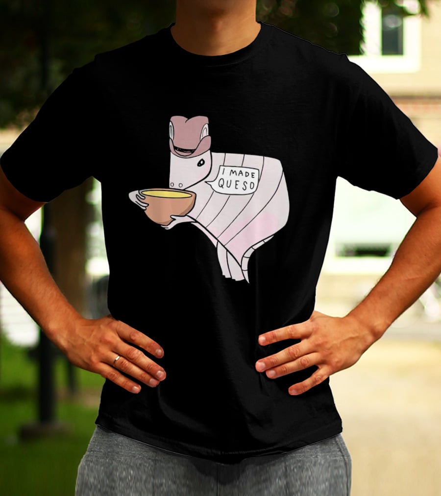 Quesodillo I Made Queso Armadillo Holding Cheese Bowl T-Shirt