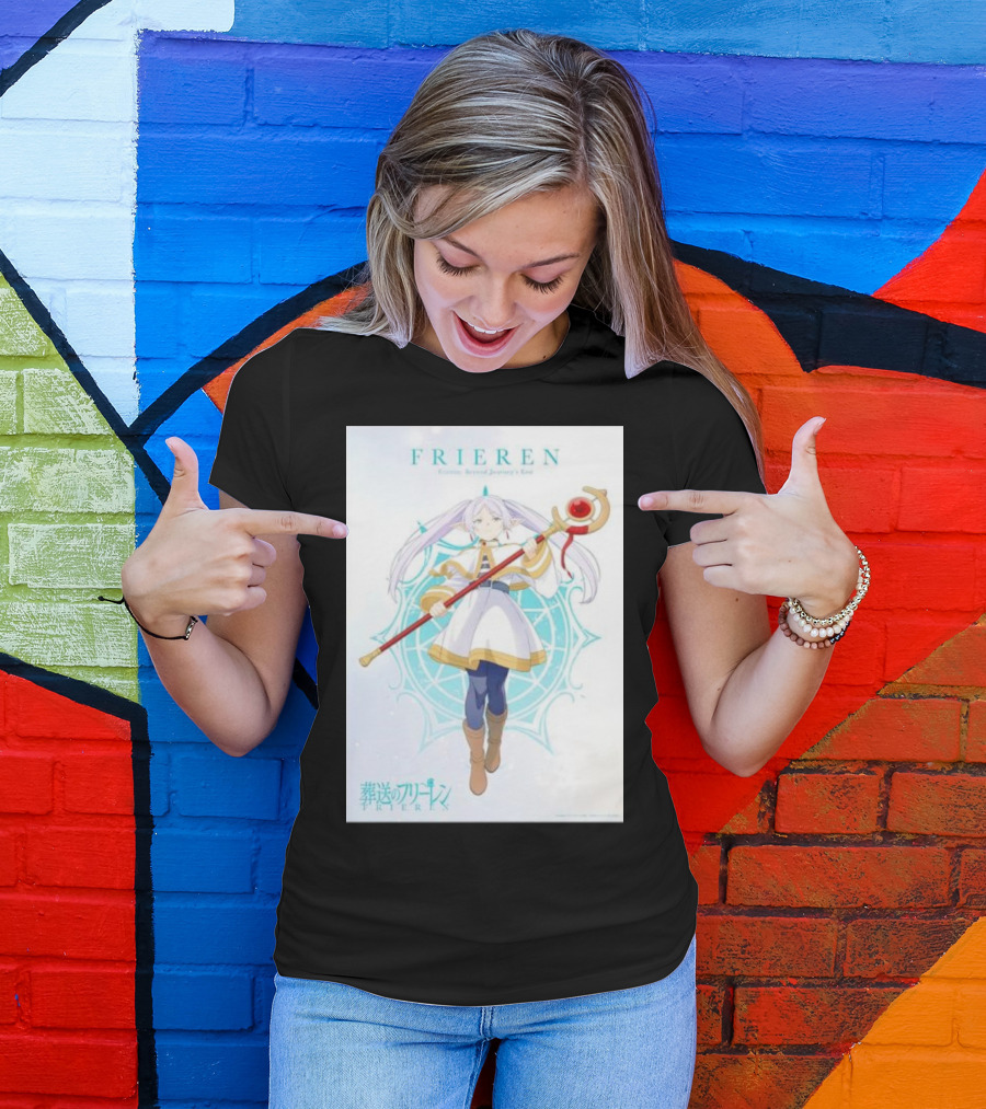 Frieren Beyond Journey's End Sousou No Frieren Anime Character Wand T-Shirt