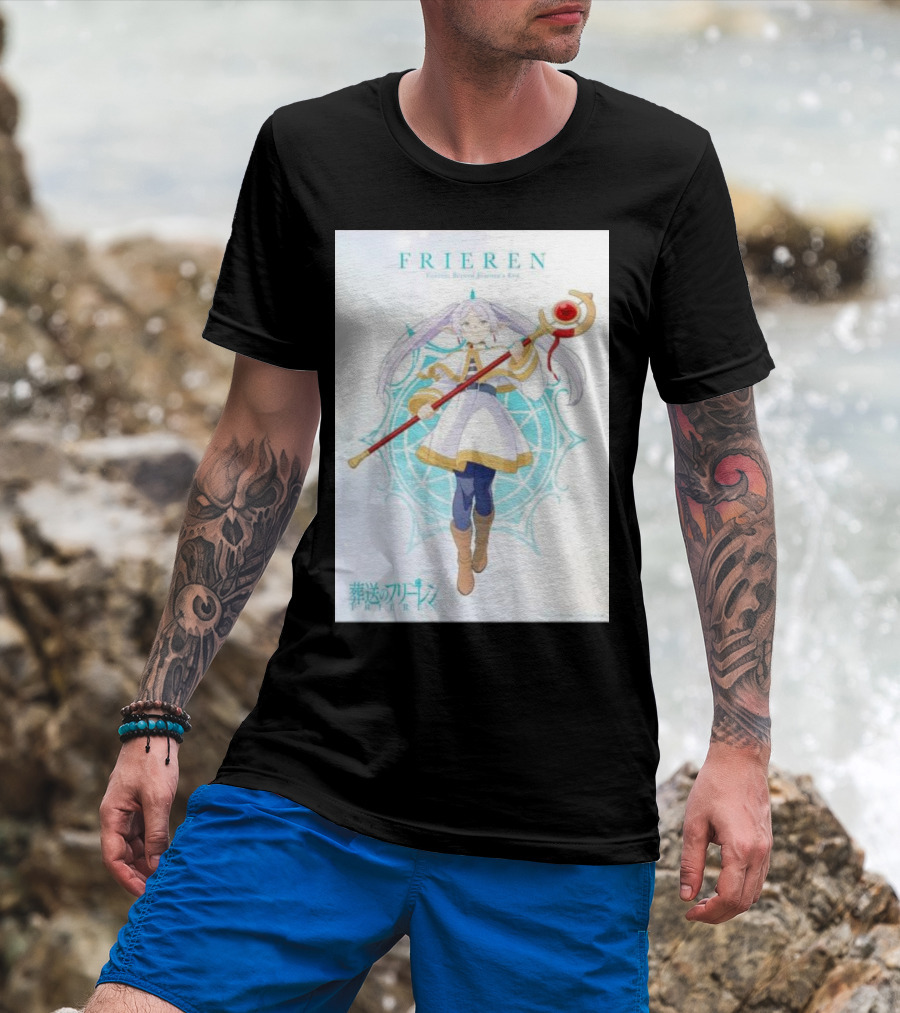 Frieren Beyond Journey's End Sousou No Frieren Anime Character Wand T-Shirt