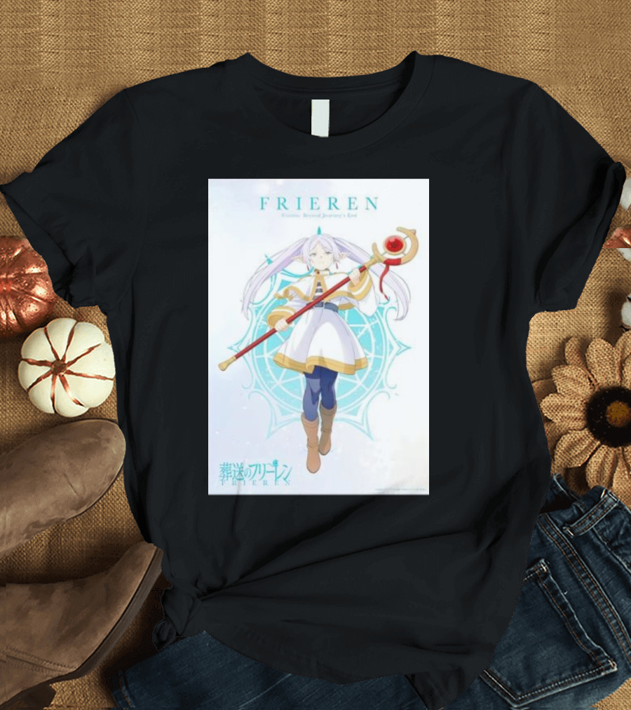 Frieren Beyond Journey's End Sousou No Frieren Anime Character Wand T-Shirt
