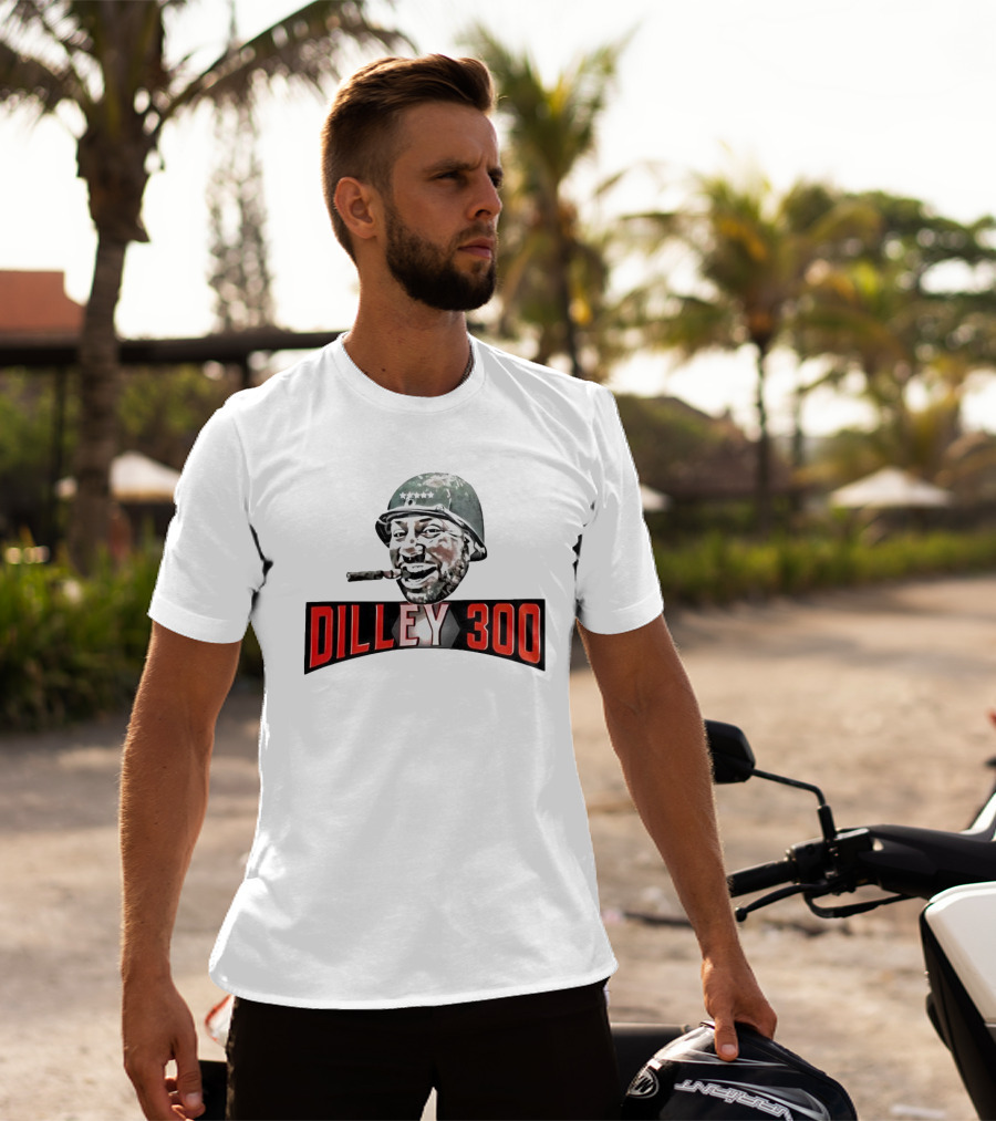 Dilley 300 Military Style Helmet Cigar Laughing Soldier T-Shirt