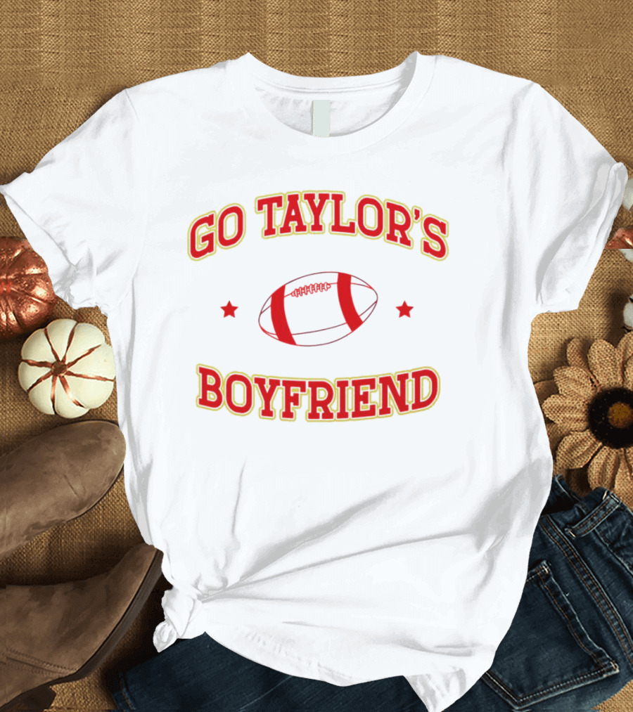 Go Taylor's Boyfriend Football Christmas T-Shirt