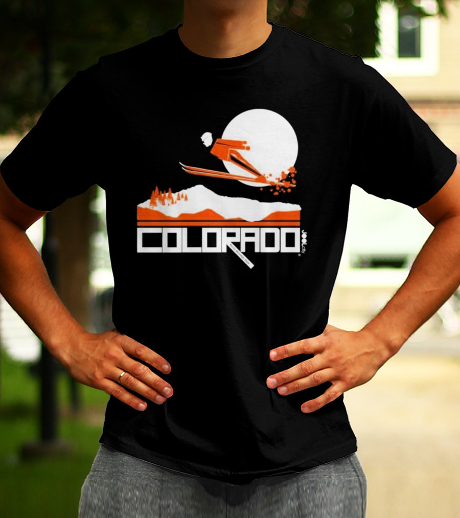 Colorado Skiing Adventure Under Full Moon T-Shirt