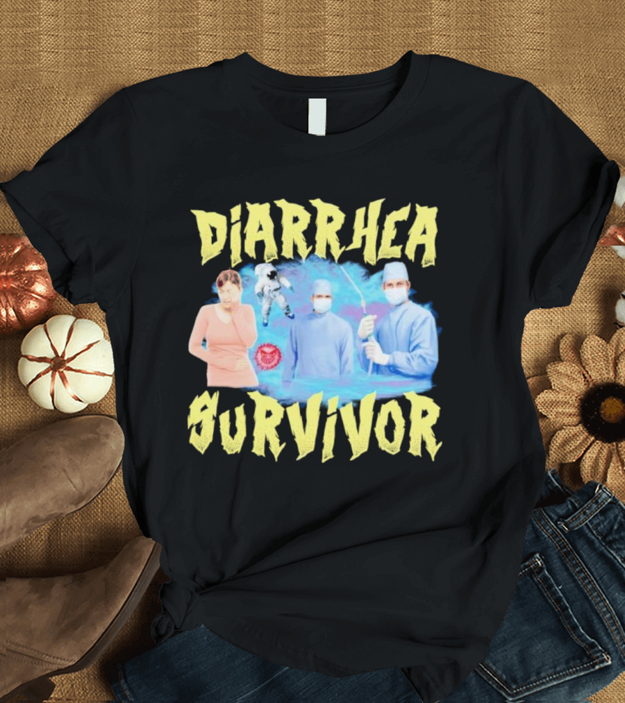 Diarrhea Survivor Funny Medical Humor With Doctors And Patient T-Shirt