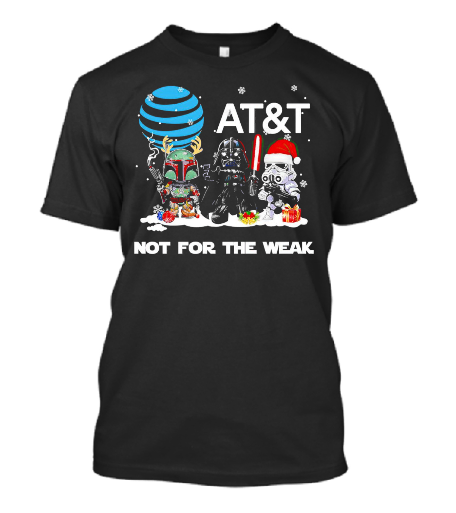AT&T Star Wars Characters Chibi Not For The Weak Christmas T-Shirt
