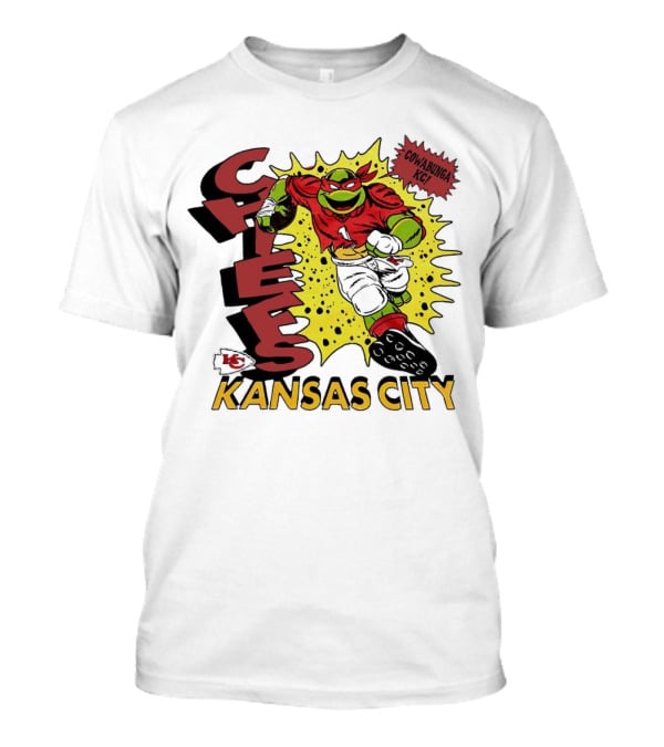 Cowabunga KC Teenage Mutant Ninja Turtles Raphael Kansas City Chiefs T-Shirt