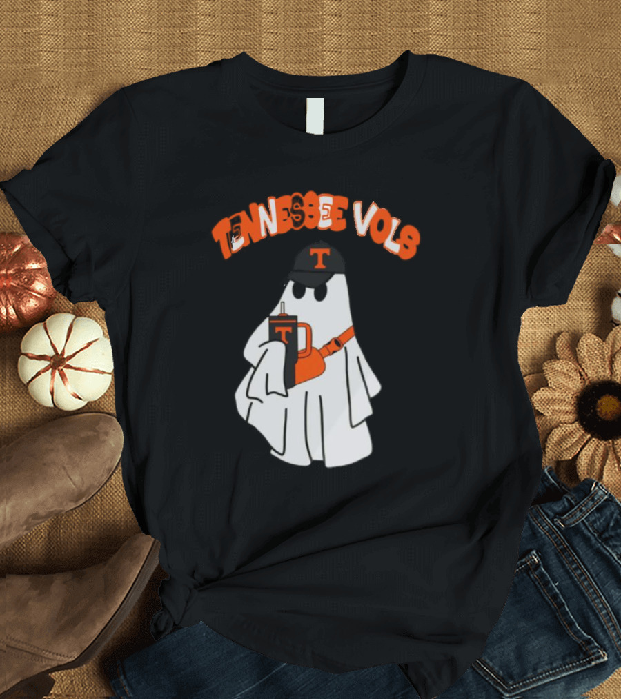 TENNESSEE VOLS GHOST WITH HAT AND DRINK T-Shirt