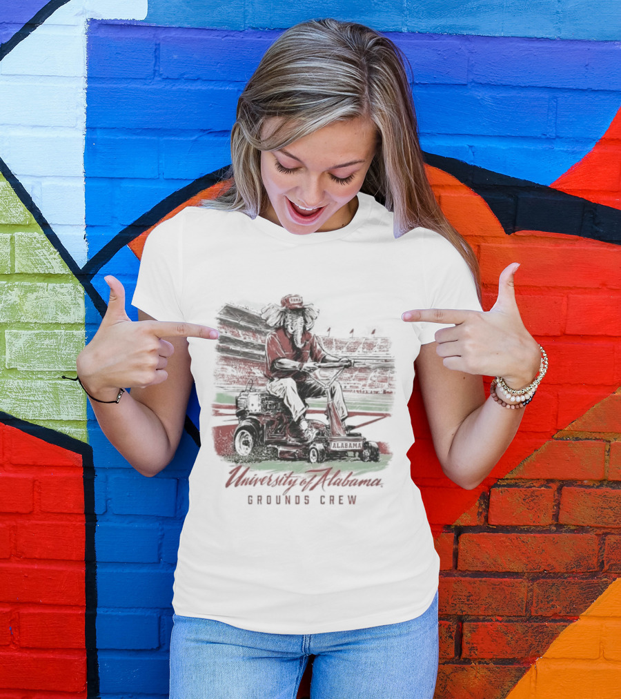 University Of Alabama Grounds Crew Elephant Stadium Mowing T-Shirt