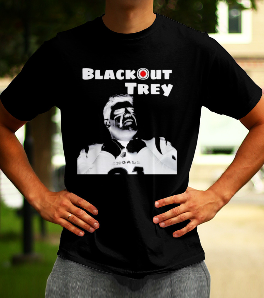 Blackout Trey Cincinnati Bengals 91 T-Shirt