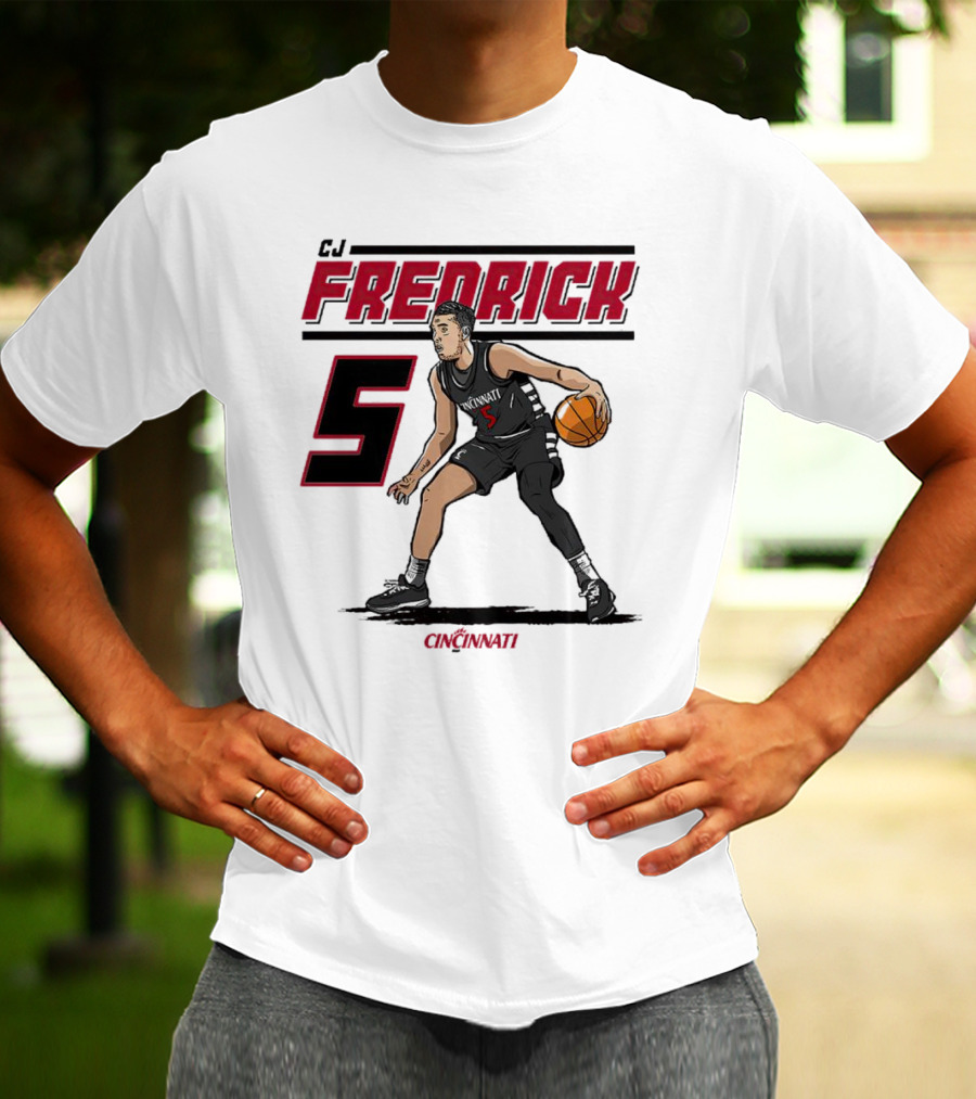 CJ Fredrick Cincinnati Basketball Number 5_ACTION T-Shirt