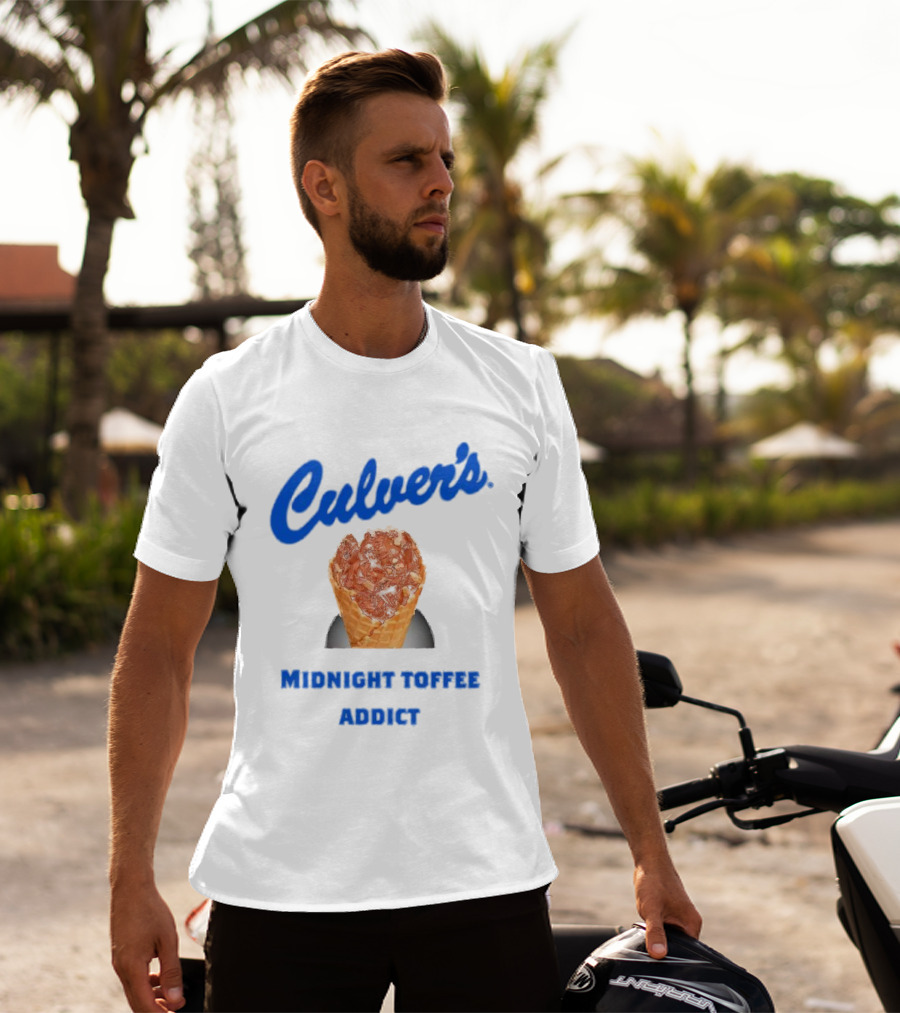 Culver’s Midnight Toffee Addict Ice Cream Cone Fan Favorite T-Shirt