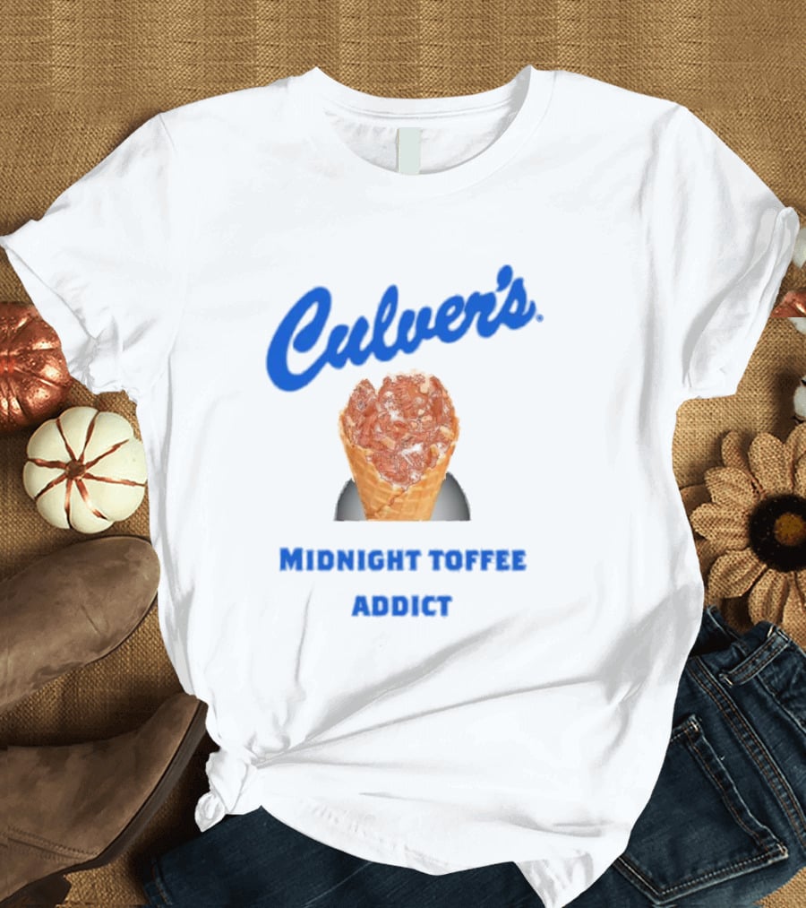 Culver’s Midnight Toffee Addict Ice Cream Cone Fan Favorite T-Shirt