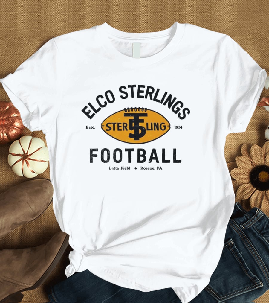Elco Sterlings Football Latta Field Roscoe PA Est 1914 T-Shirt