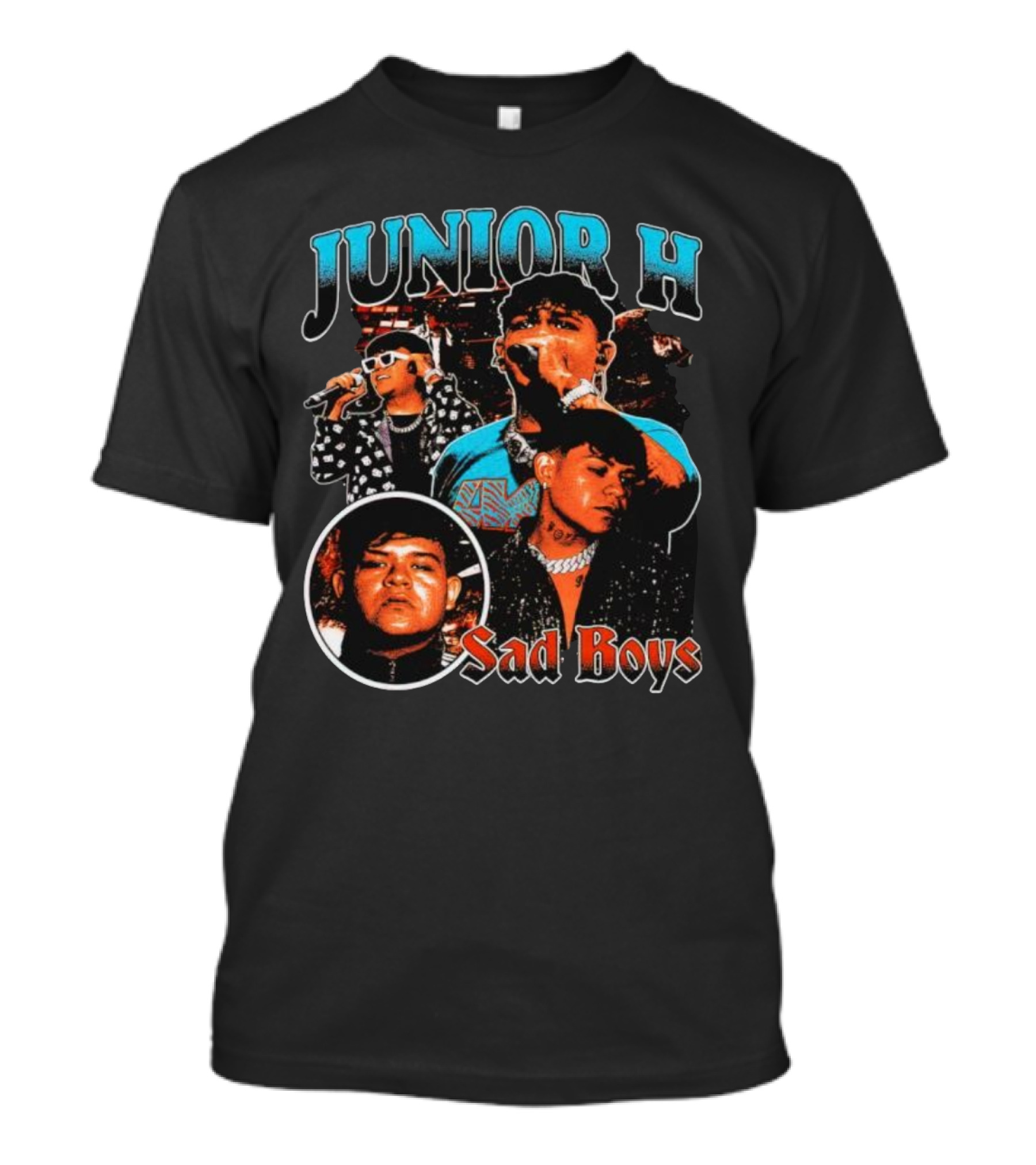 Junior H Sad Boys Vintage Concert Collage T-Shirt