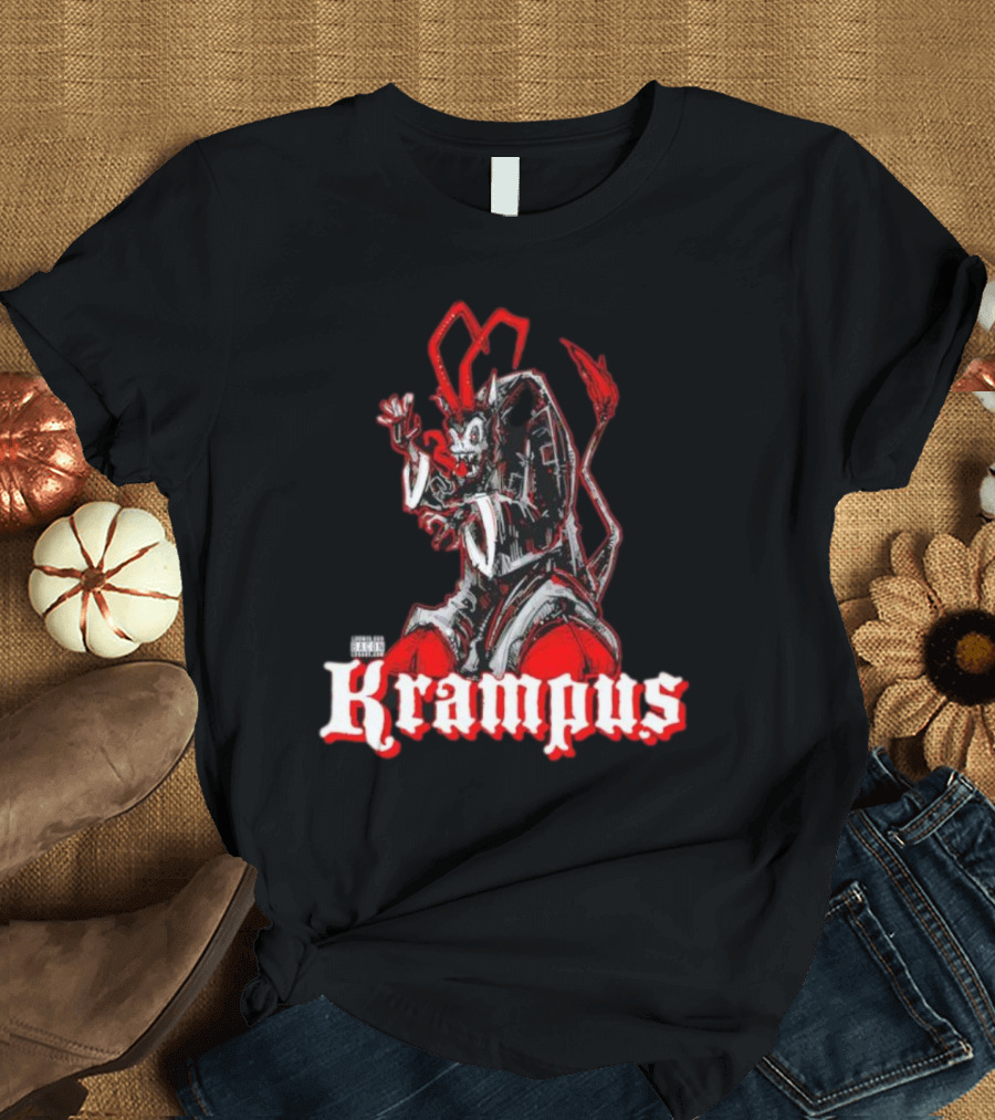 Krampus IV Explicit Content Warning Parental Advisory T-Shirt