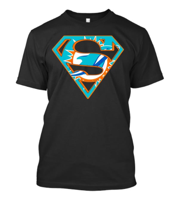 Miami Dolphins Superman Shield Emblem T-Shirt
