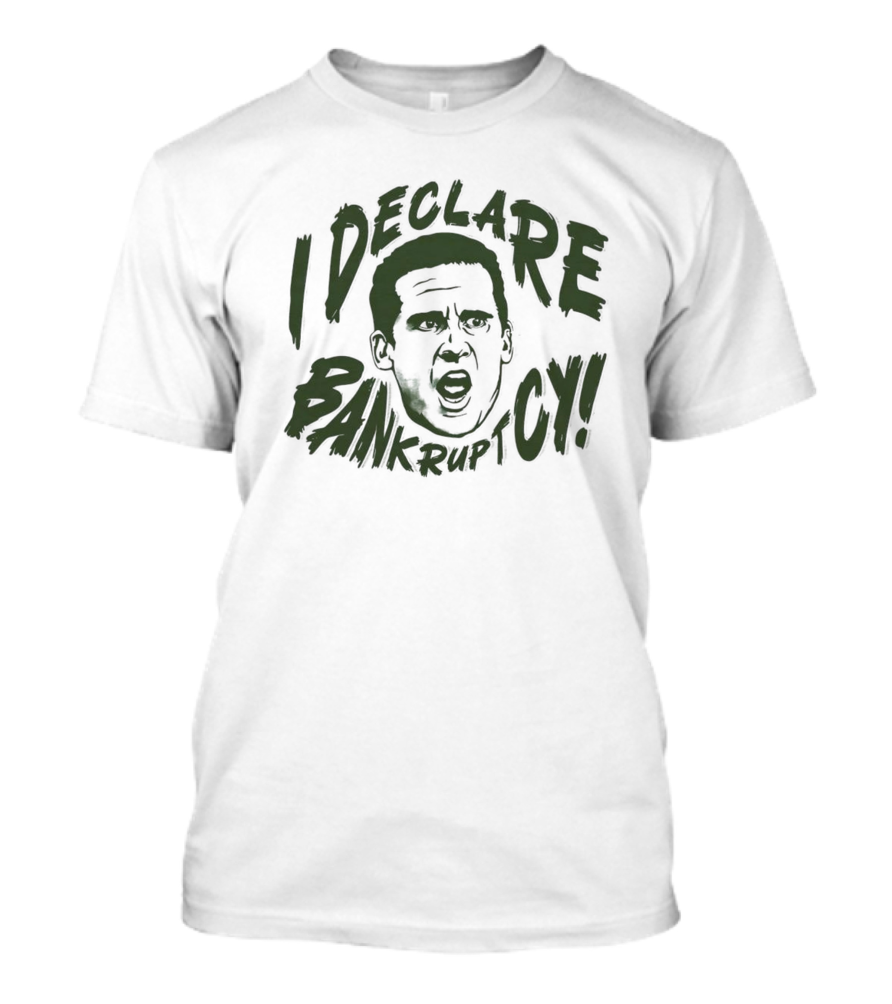 Michael Scott The Office I Declare Bankruptcy Face T-Shirt