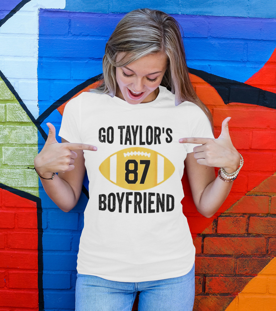 Go Taylor's Boyfriend 87 Football Game Day T-Shirt