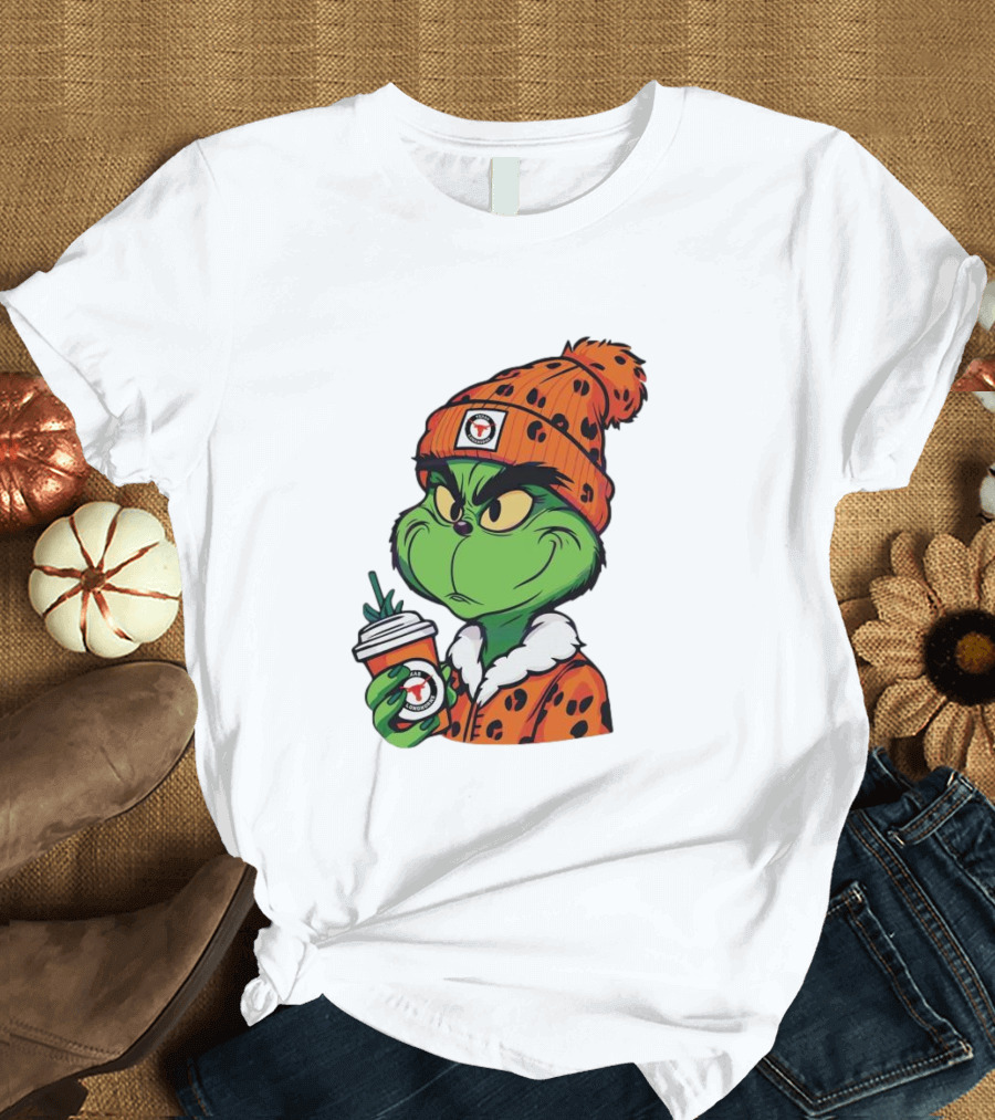 Grinch Boujee Texas Longhorns Cozy Coffee Lover T-Shirt