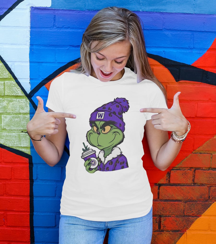 Grinch Boujee W Washington Huskies Coffee T-Shirt