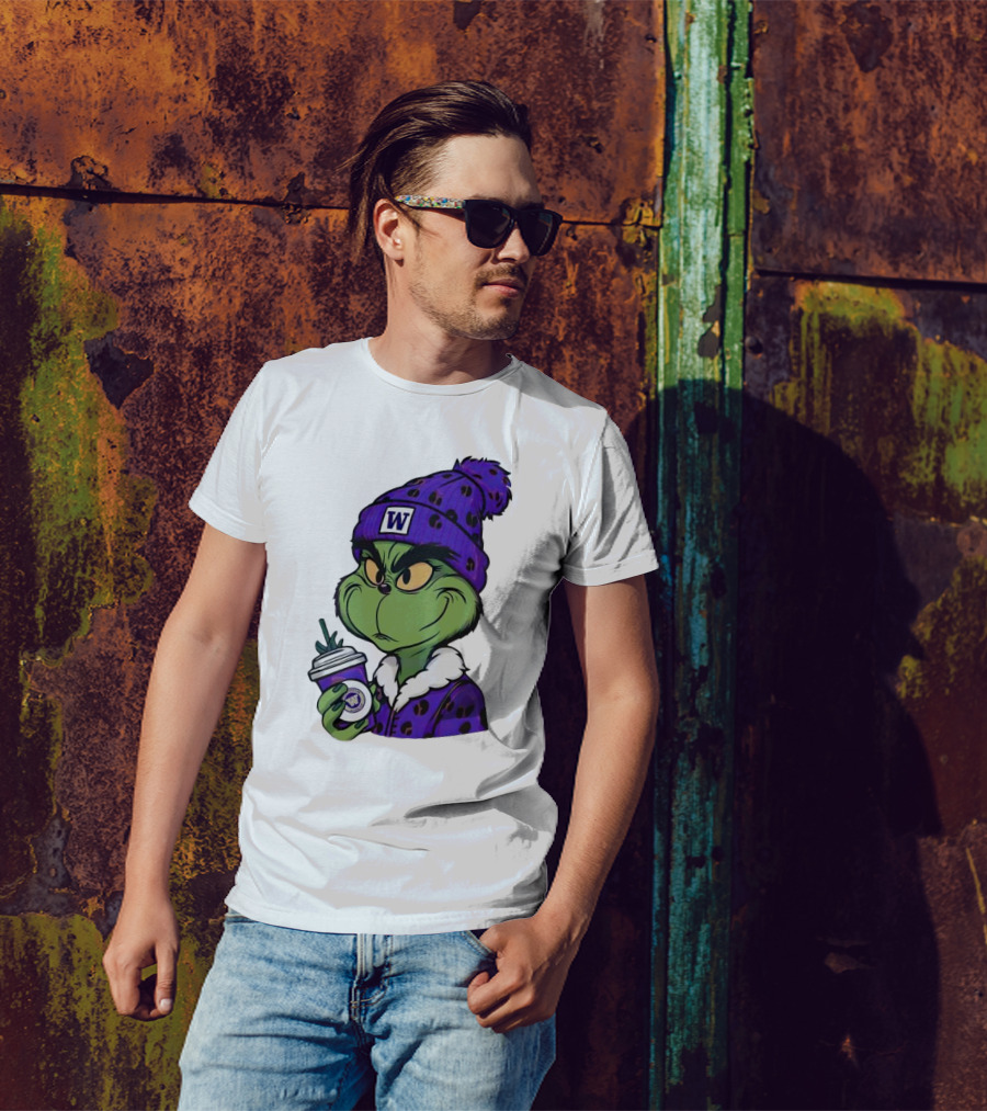 Grinch Boujee W Washington Huskies Coffee T-Shirt