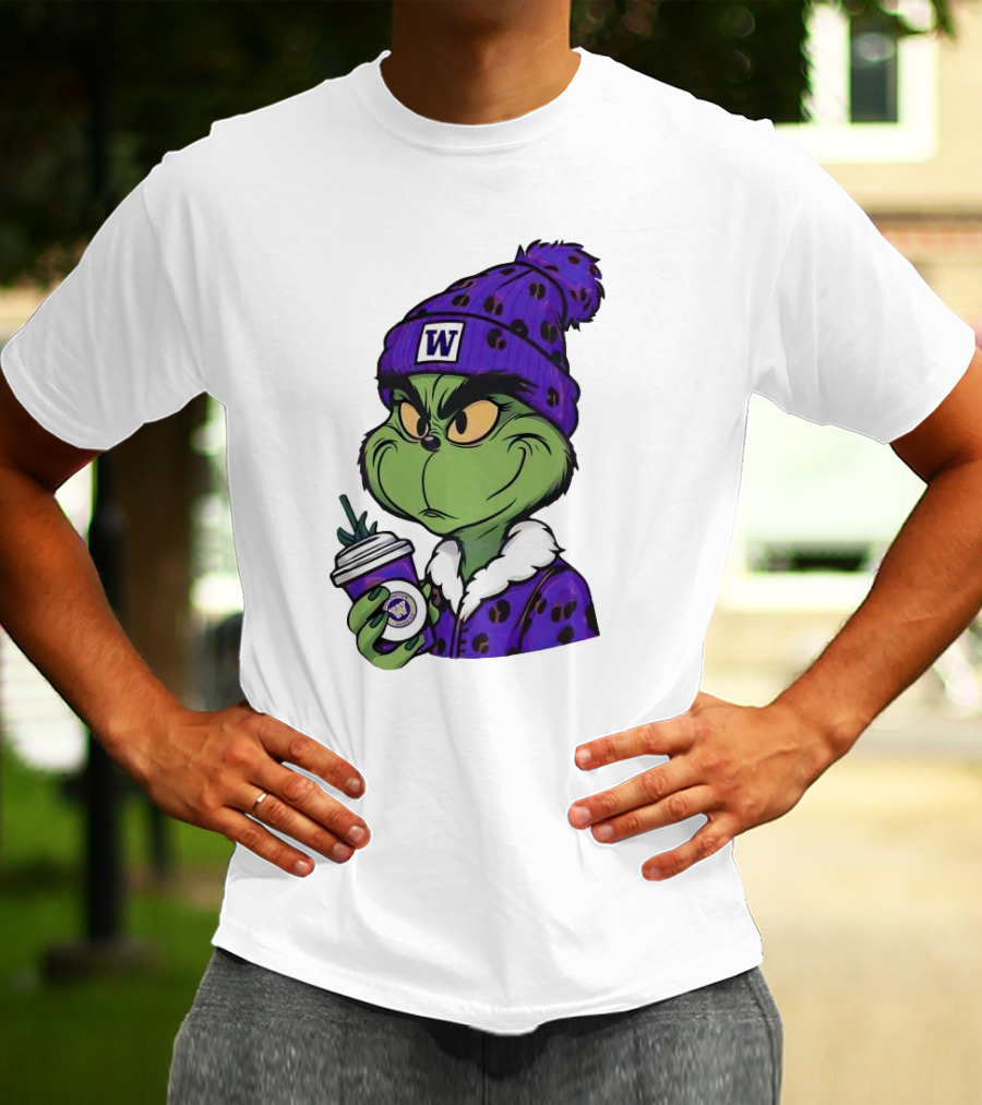 Grinch Boujee W Washington Huskies Coffee T-Shirt