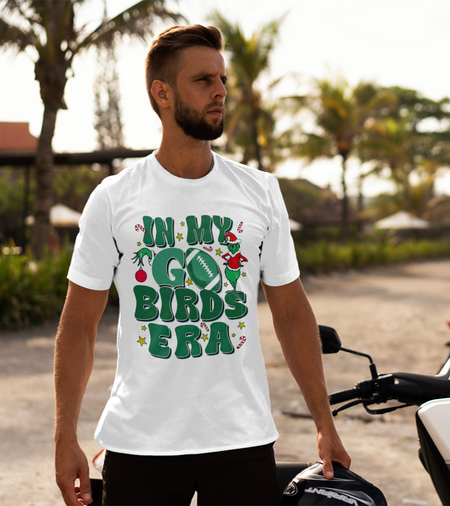 Grinch Go Birds Era Philadelphia Eagles Christmas T-Shirt