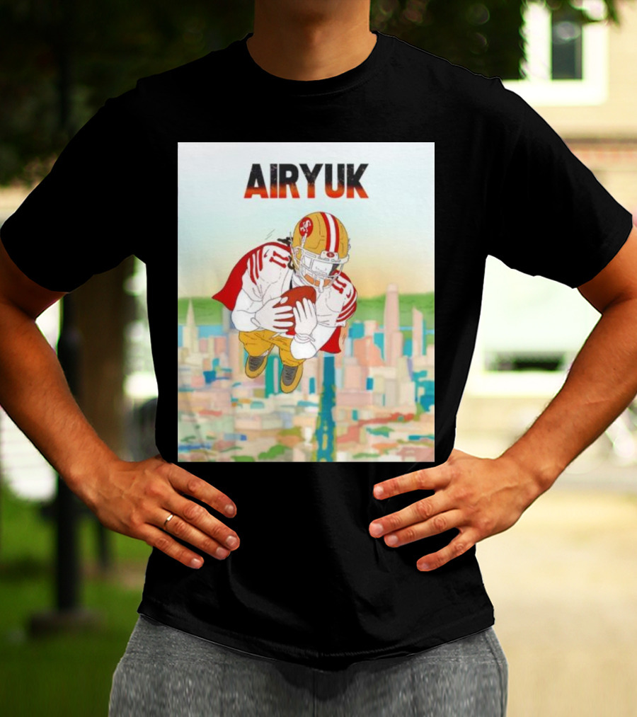 Rita Oak Airyuk San Francisco Football Player Skyline Catching Ball T-Shirt