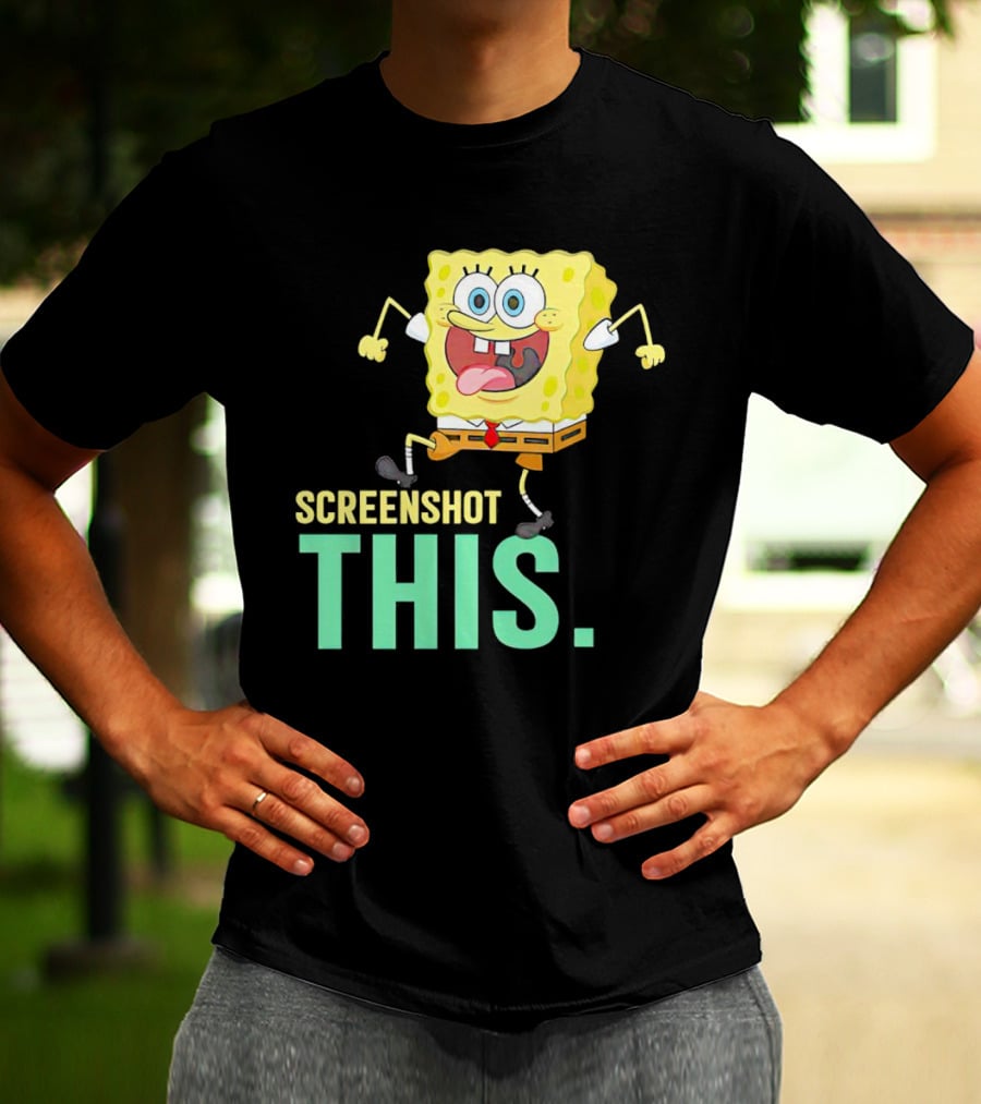 SpongeBob SquarePants Screenshot This Meme Joke T-Shirt