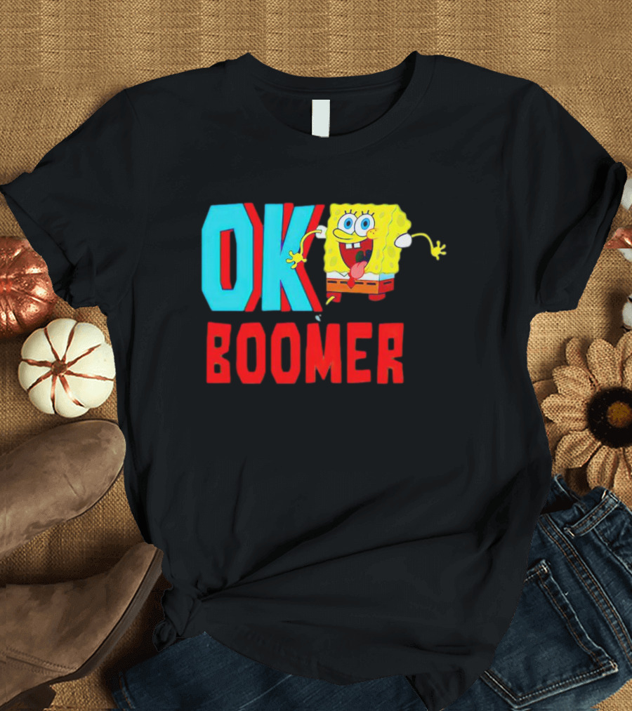 Spongebob Squarepants OK Boomer Meme Fun T-Shirt