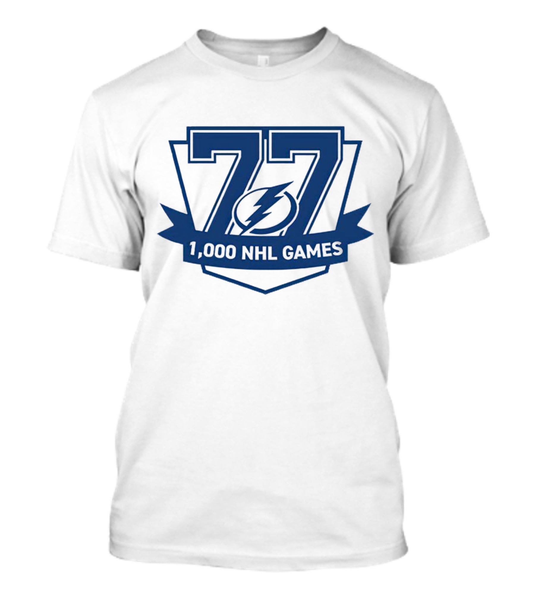 Tampa Bay Lightning 77 1000 NHL Games T-Shirt