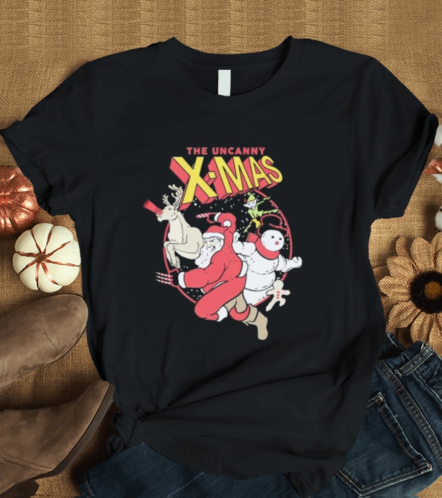 The Uncanny X-Mas Santa Snowman Reindeer Comic T-Shirt