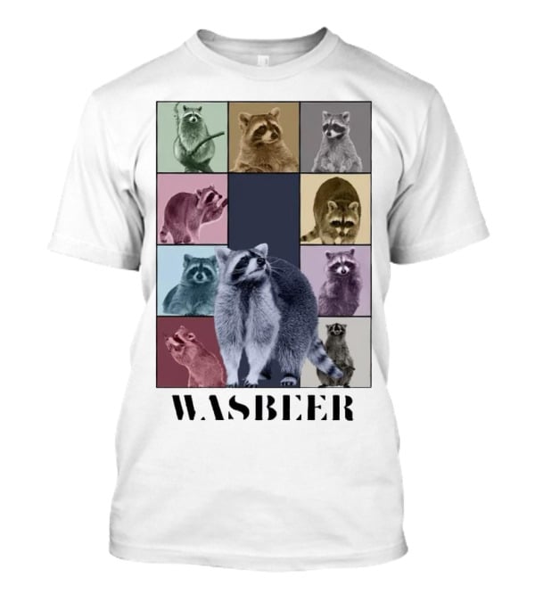Wasbeer Raccoon Collage The Eras Tour T-Shirt