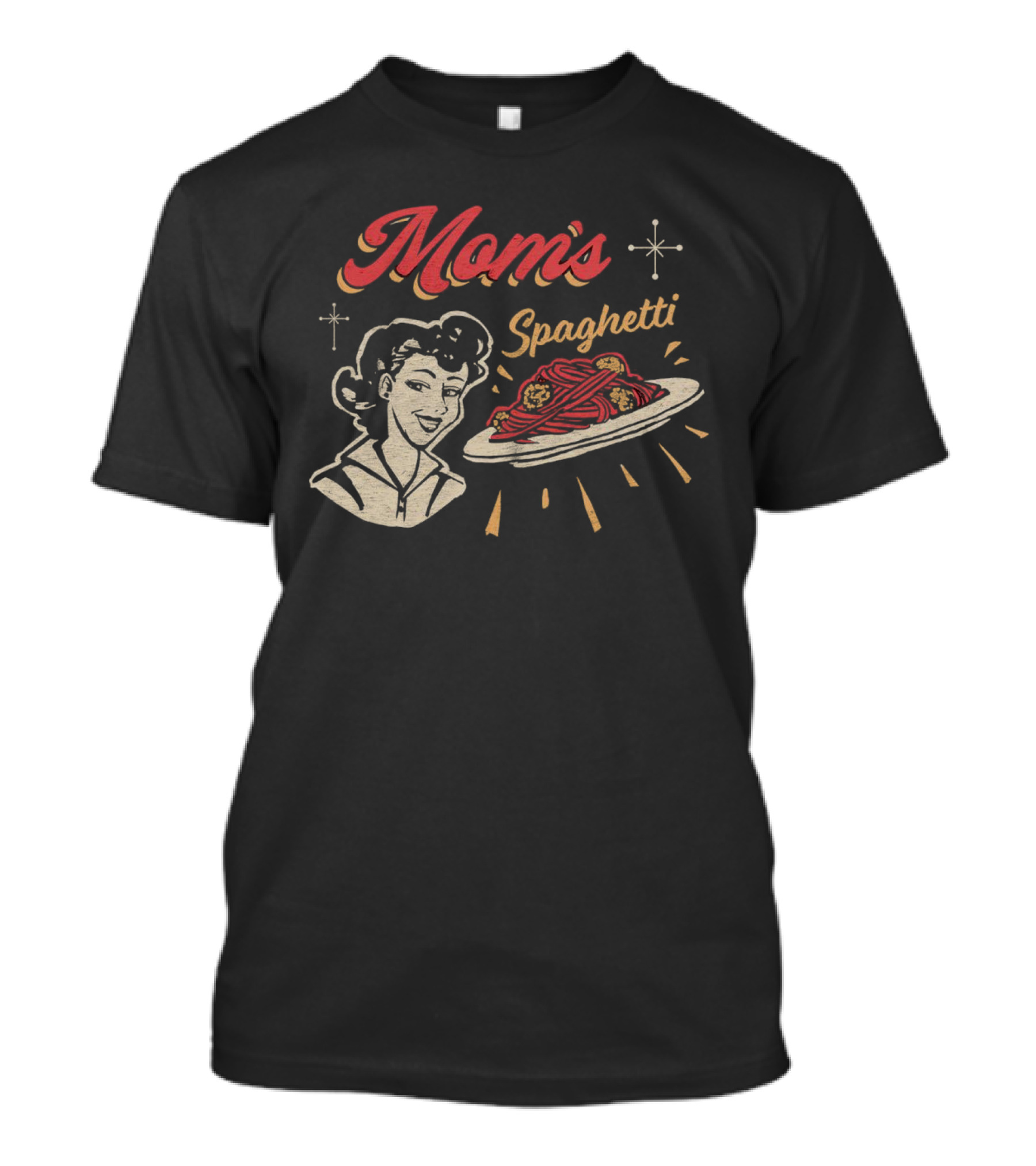 Mom’s Spaghetti Retro Diner Style Vintage T-Shirt