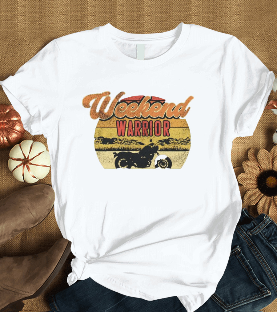 Weekend Warrior Motorbike Vintage Adventure T-Shirt