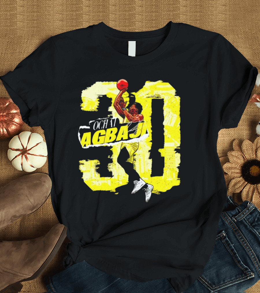 Ochai Agbaji 30 Utah Rough Basketball Dunk WHT Football T-Shirt