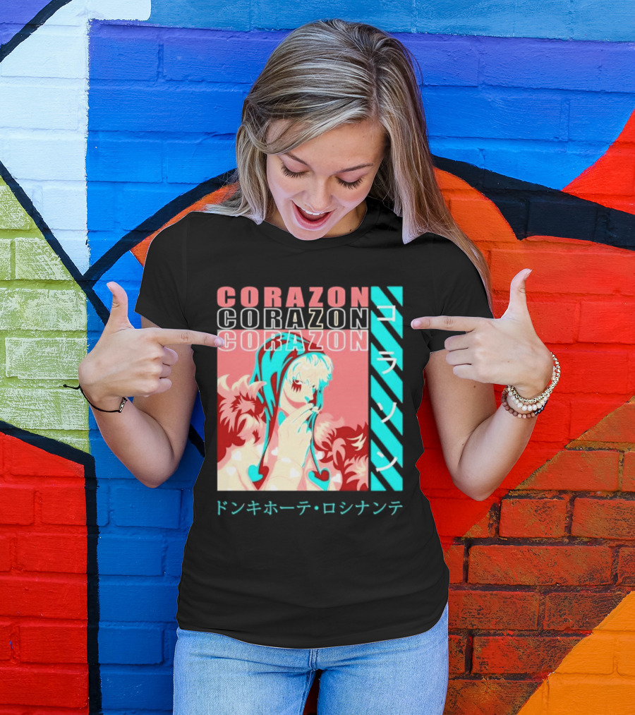 Corazon Donquixote Rosinante One Piece Manga Character T-Shirt