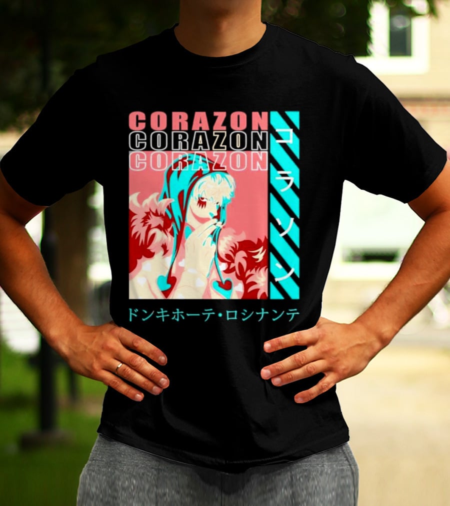 Corazon Donquixote Rosinante One Piece Manga Character T-Shirt