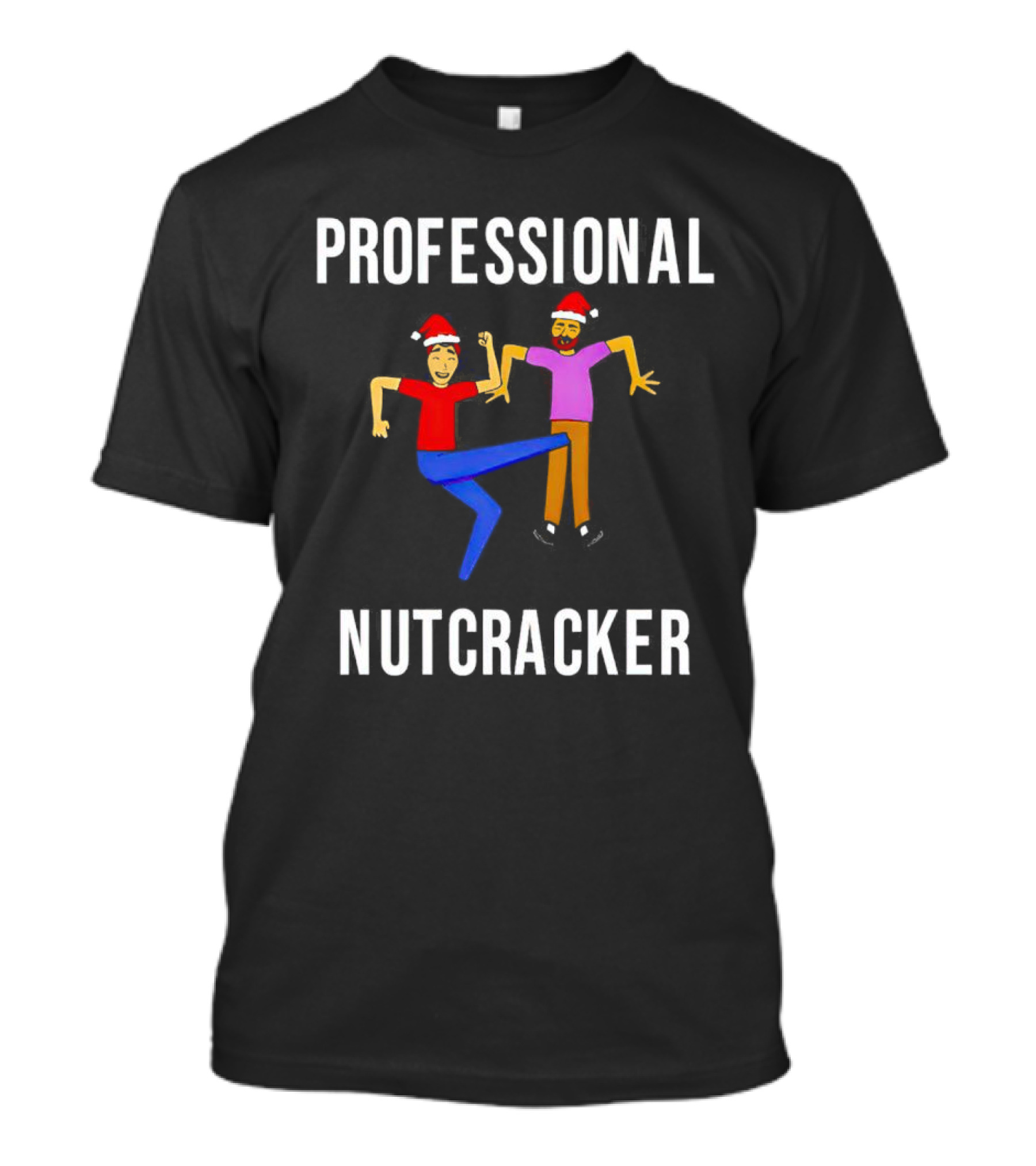 Professional Nutcracker Christmas Santa Hat Kick T-Shirt