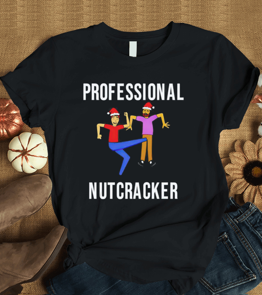 Professional Nutcracker Christmas Santa Hat Kick T-Shirt